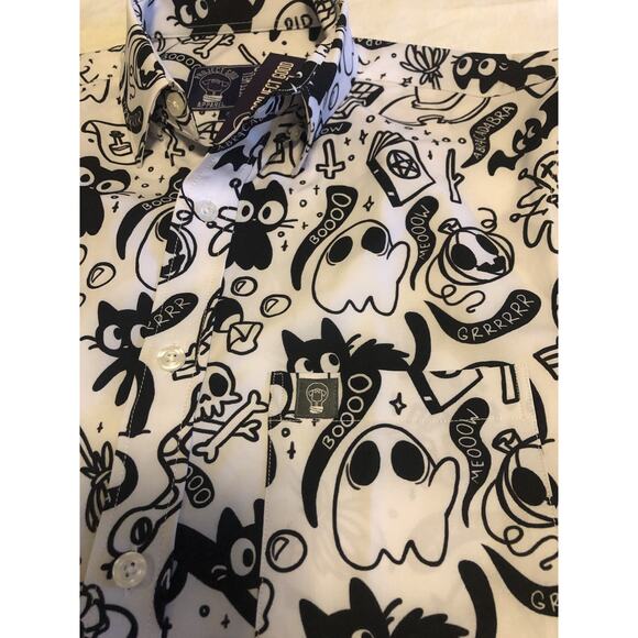 Project Good Shirt Mens S White Fun Print "Sup, Witches?" Halloween Spooky NWT - Picture 11 of 13